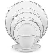 Federal Platinum™ 5-Piece Dinnerware Set - Elegant Tableware for Fine Dining, Dinner Parties & Special Occasions