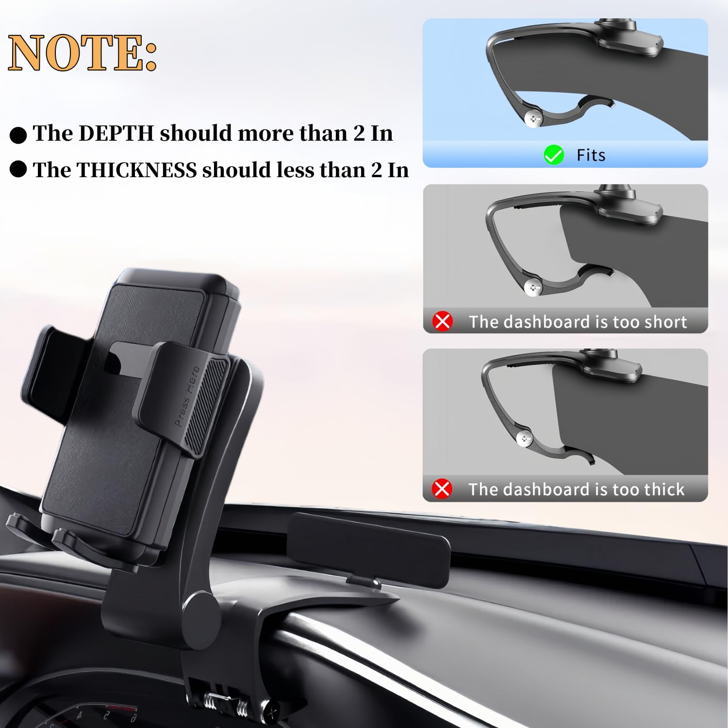 360° Rotatable Car Phone Holder for 4-7