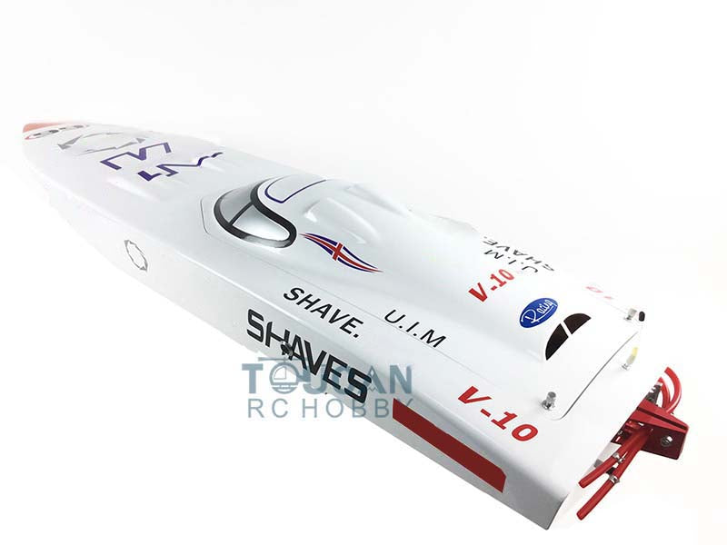26CC Gas Powered RC Racing Boat - High Speed 45-50km/h, Fiber Glass Hull, Water Cooling System, DIY Model (1280x340x245mm) - Perfect for Competitive Racing, Lake & Ocean Water Sports, Hobby Enthusiasts