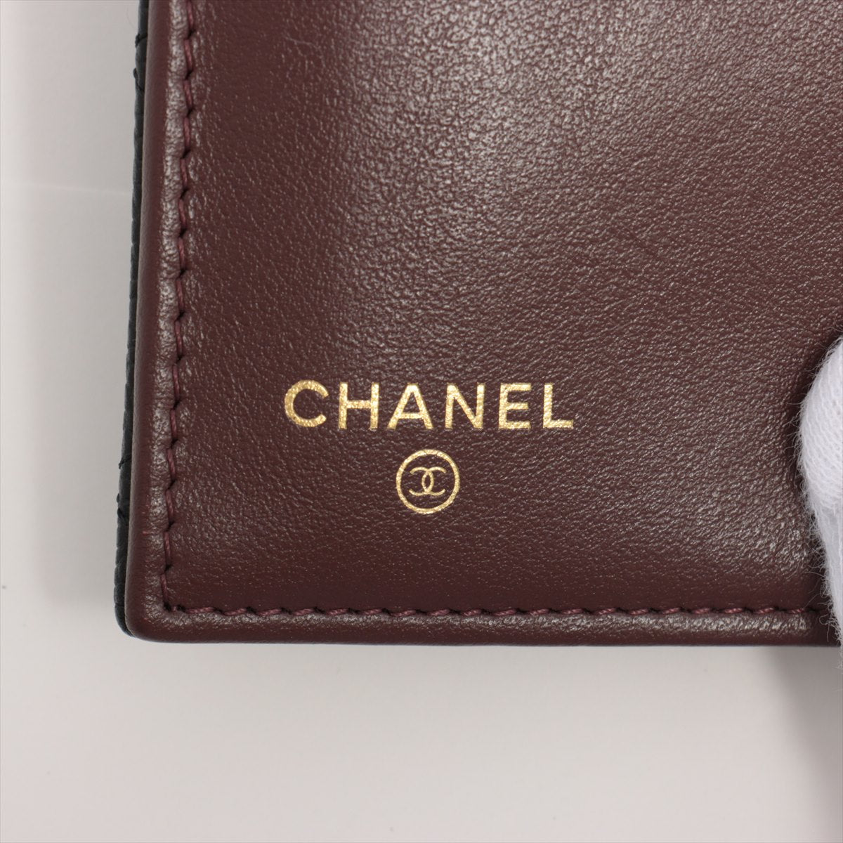 Chanel Black Caviar Leather Compact Wallet for Women | Luxury Small Card Holder | Perfect for Everyday Use & Travel