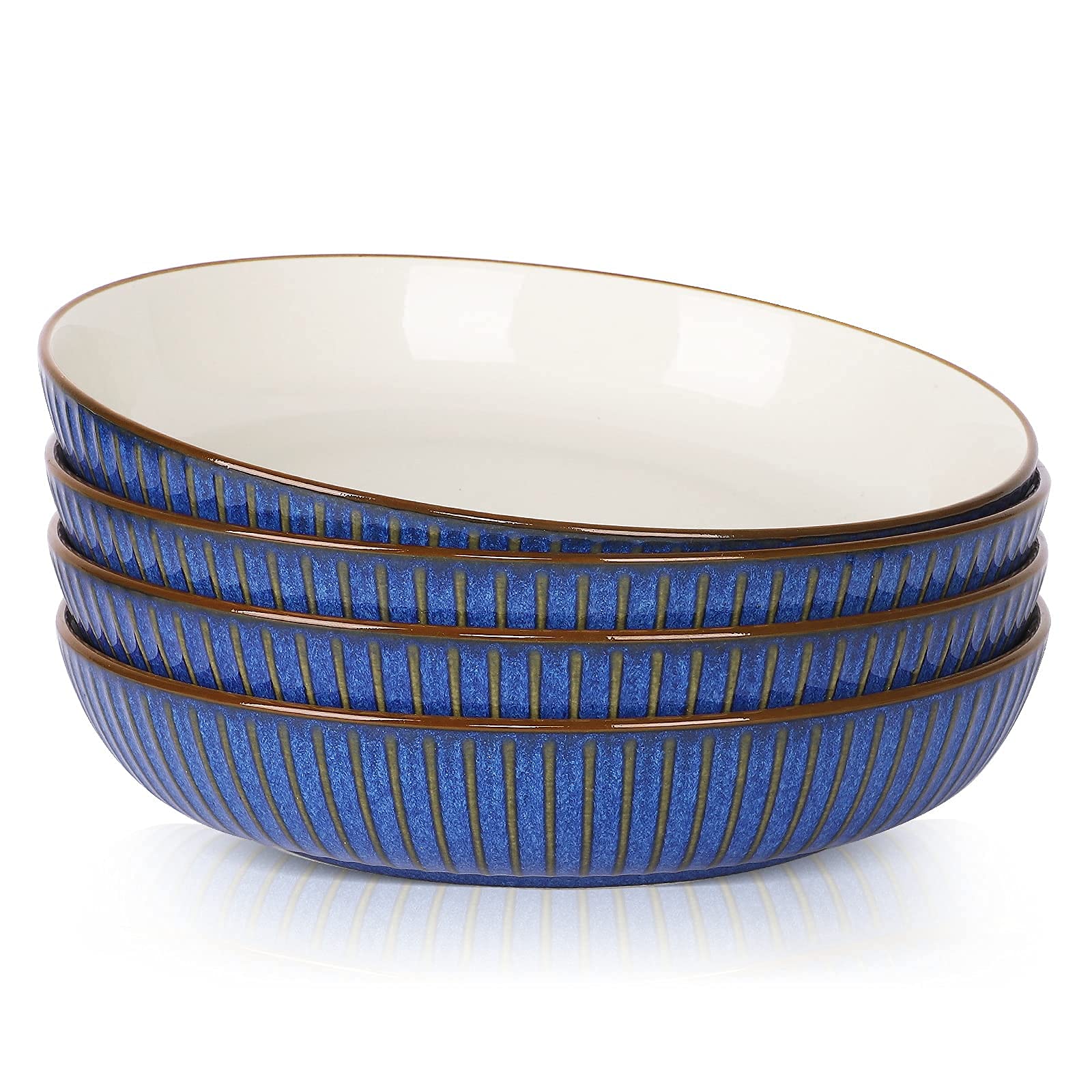 Italian Ceramic Pasta Bowls Set of 4 - 8