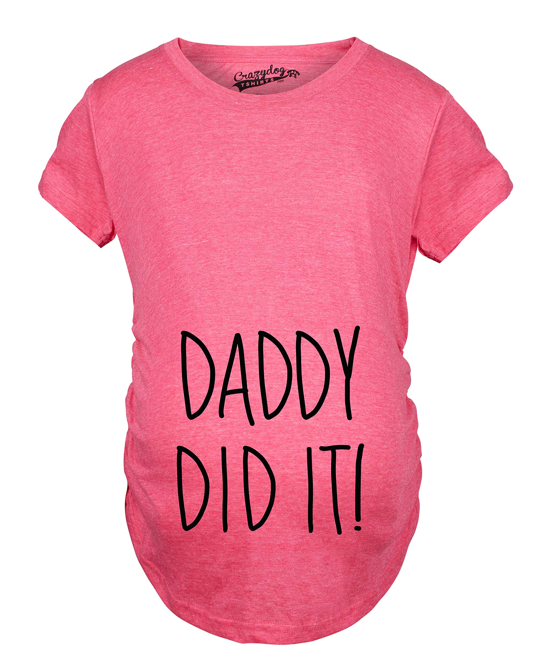 Funny Maternity 'Daddy Did It' T-Shirt - Cute Pregnancy Announcement & Gender Reveal Tee for Expecting Parents | Perfect for Baby Showers, Gender Reveal Parties & Pregnancy Photos