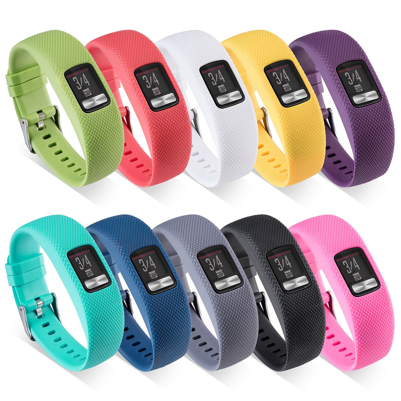 Garmin Vivofit 4 Replacement Band - Silicone Strap (10Pcs) for Sports & Fitness