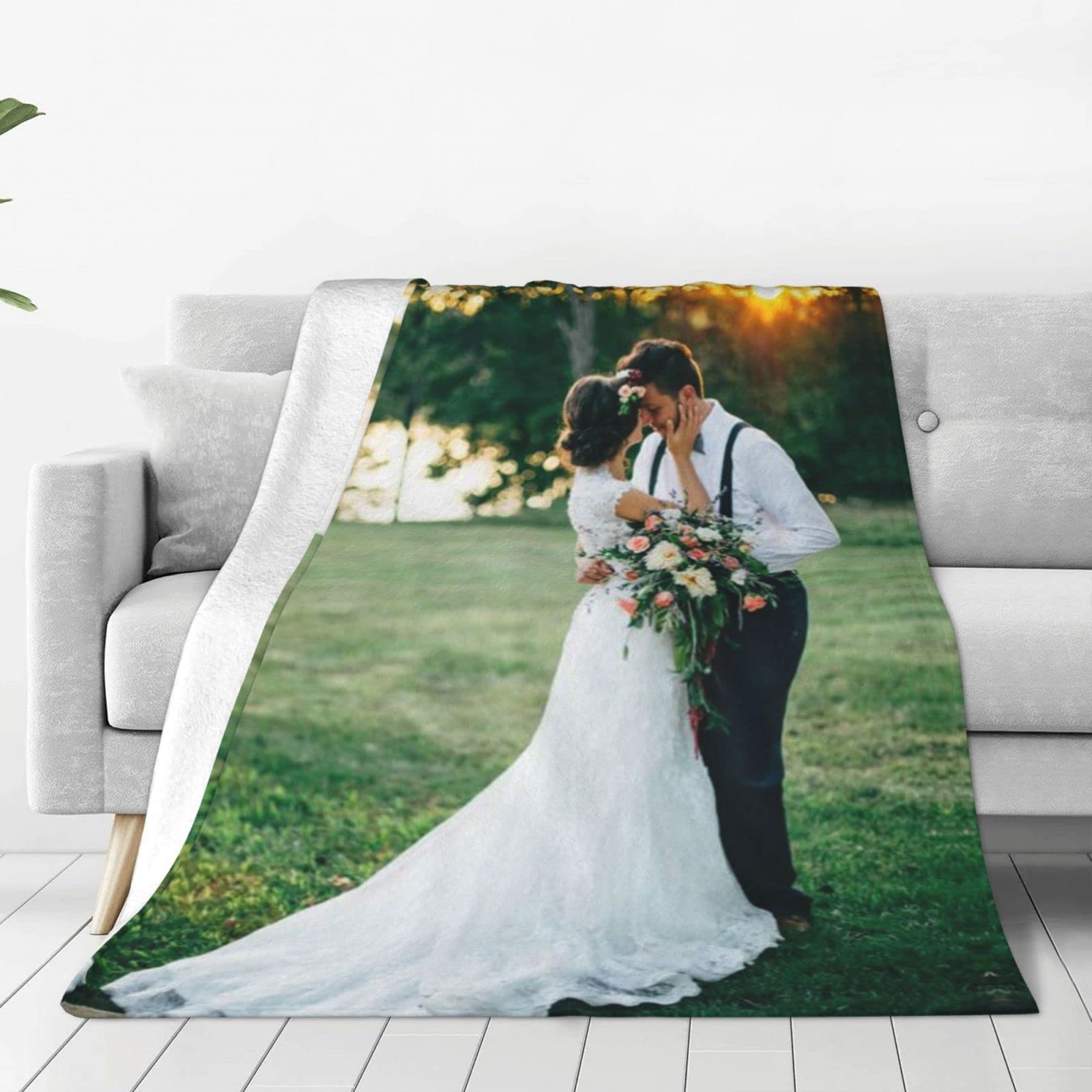 Personalized Photo Collage Flannel Throw Blanket - Custom Text & Picture Blanket for Kids, Adults, Family - Soft Cozy Gift for Anniversary, Birthday, Christmas - Perfect for Home Decor, Couch & Bed Use