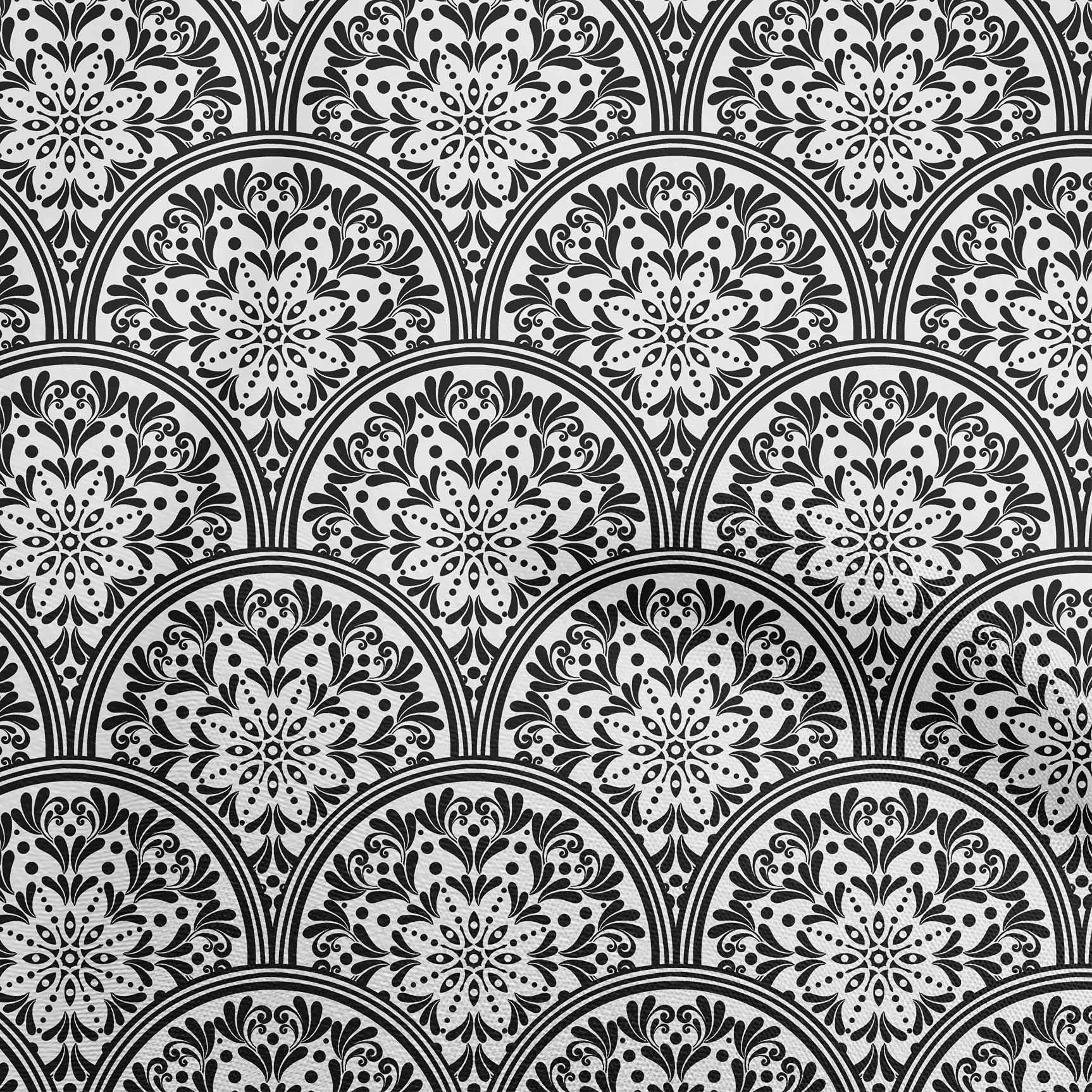 oneOone Rayon Black Floral Printed Fabric by The Yard - 56 Inch Wide for DIY Clothing, Dresses, Skirts & Home Decor Sewing Supplies | Soft & Lightweight Material
