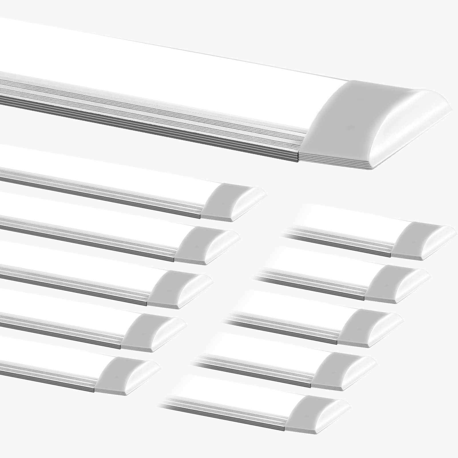 Viugreum 5000K LED Shop Lights 2FT 20W 2400lm - Ultra Bright White LED Workbench & Garage Lighting - High Output Tube Lights for Basements, Warehouses, Storage Areas - Energy Efficient Ceiling Lights (Pack of 10) - Perfect for Workshops, Garages & Commercial Spaces