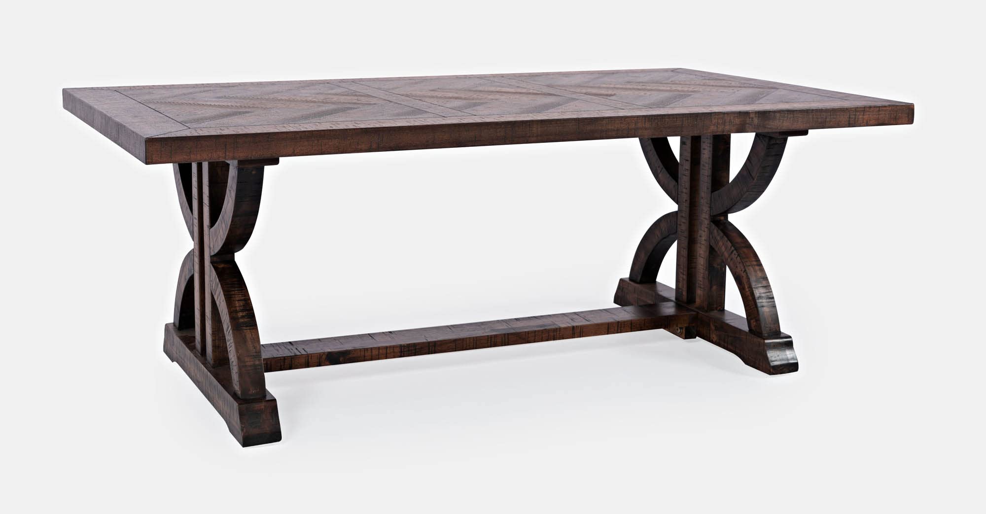 Jofran Inc. Fairview Rustic Trestle Coffee Table - Solid Wood Farmhouse Style Living Room Furniture for Home Decor | Perfect for Living Room, Lounge, or Office