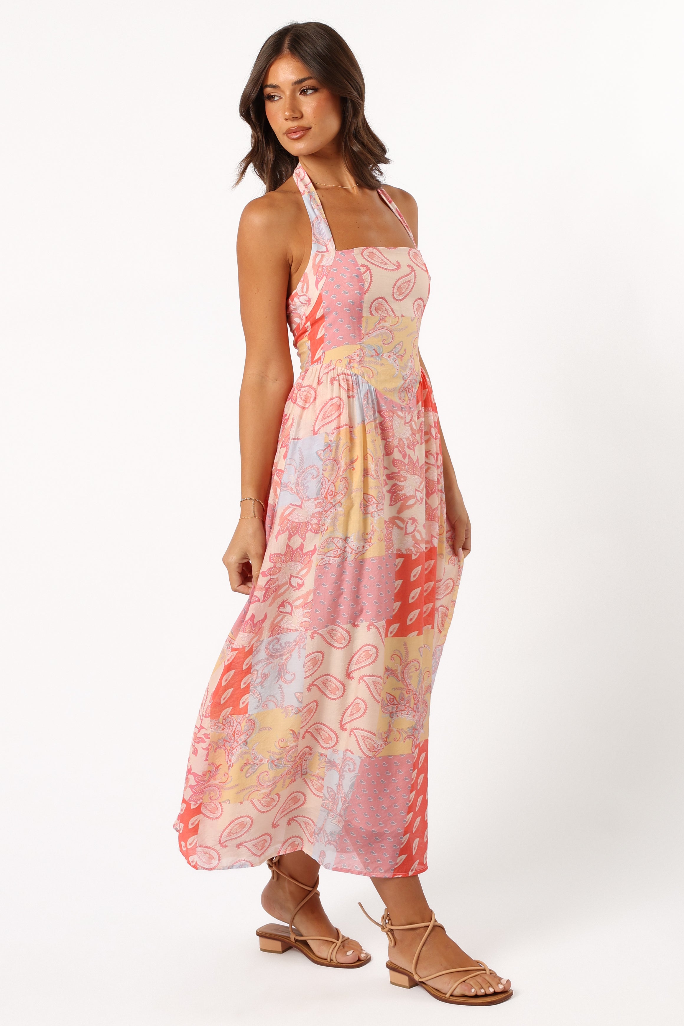 Blaire Maxi Dress for Women - Floral Print Pink & Multi Color Long Summer Dress - Perfect for Beach, Vacation & Casual Wear