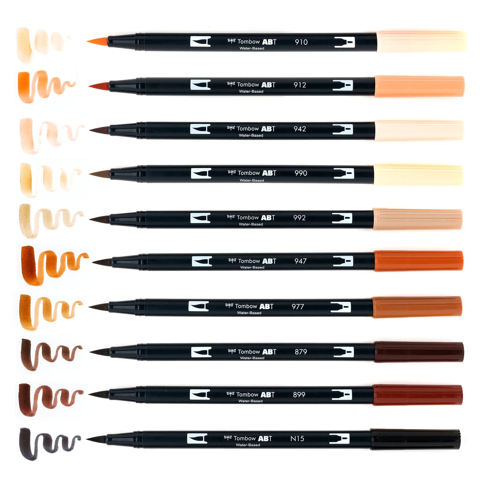 10 Pack Dual Brush Pens for Calligraphy, Drawing & Hand Lettering - Fine & Broad Tip Markers for Artists, Beginners & Professionals - Perfect for Sketching, Bullet Journaling & DIY Crafts