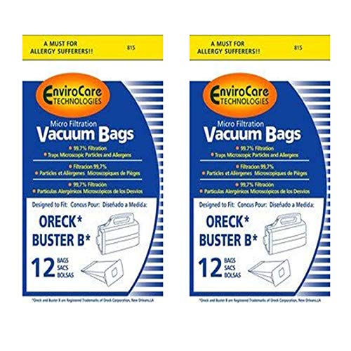 Oreck Buster B Vacuum Cleaner Bags - 24 Pack | Compatible with Oreck XL & Buster Models | Premium Filtration for Dust & Allergens | Ideal for Home, Office & Pet Hair Cleaning