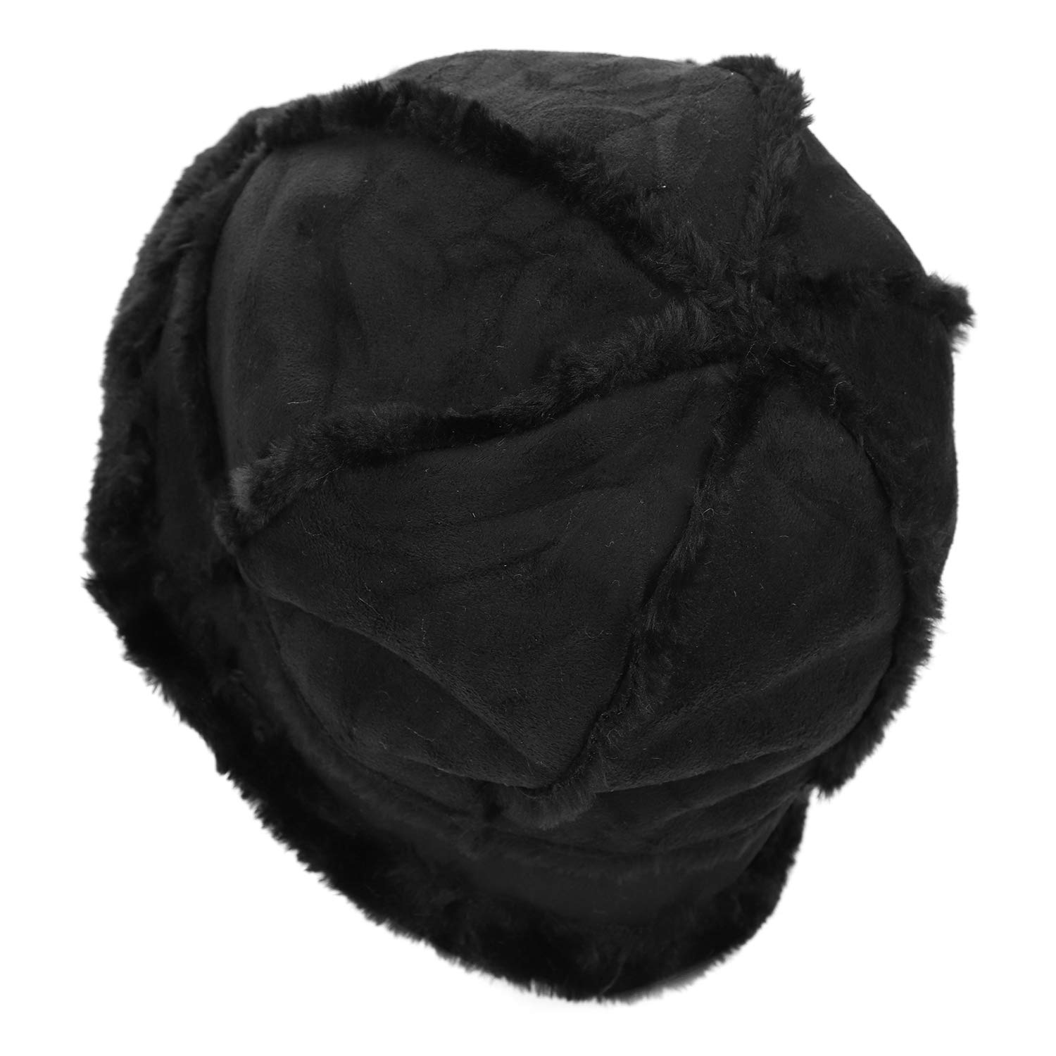 Men's Shearling Sheepskin Winter Bucket Hat - Warm Faux Fur Beanie for Cold Weather - Cozy Unisex Winter Hat for Outdoor Activities, Skiing & Snowboarding