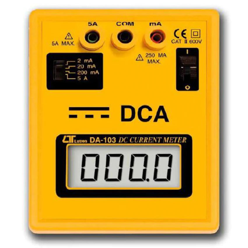 DCA Bench Meter DA 103 LCD Panel Meter 5 Amp DC - Accurate Digital Current Measurement for Electronics Testing & Lab Use