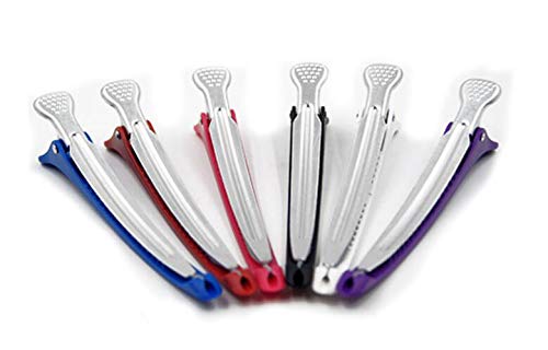 12PCS Professional Hair Styling Clips - Hair Sectioning Clips for Barber Shop, Home & Photo Studio - Strong Hold Hair Clamps for DIY Haircuts, Styling & Braiding (Great for Long/Thick Hair & Salon Use)