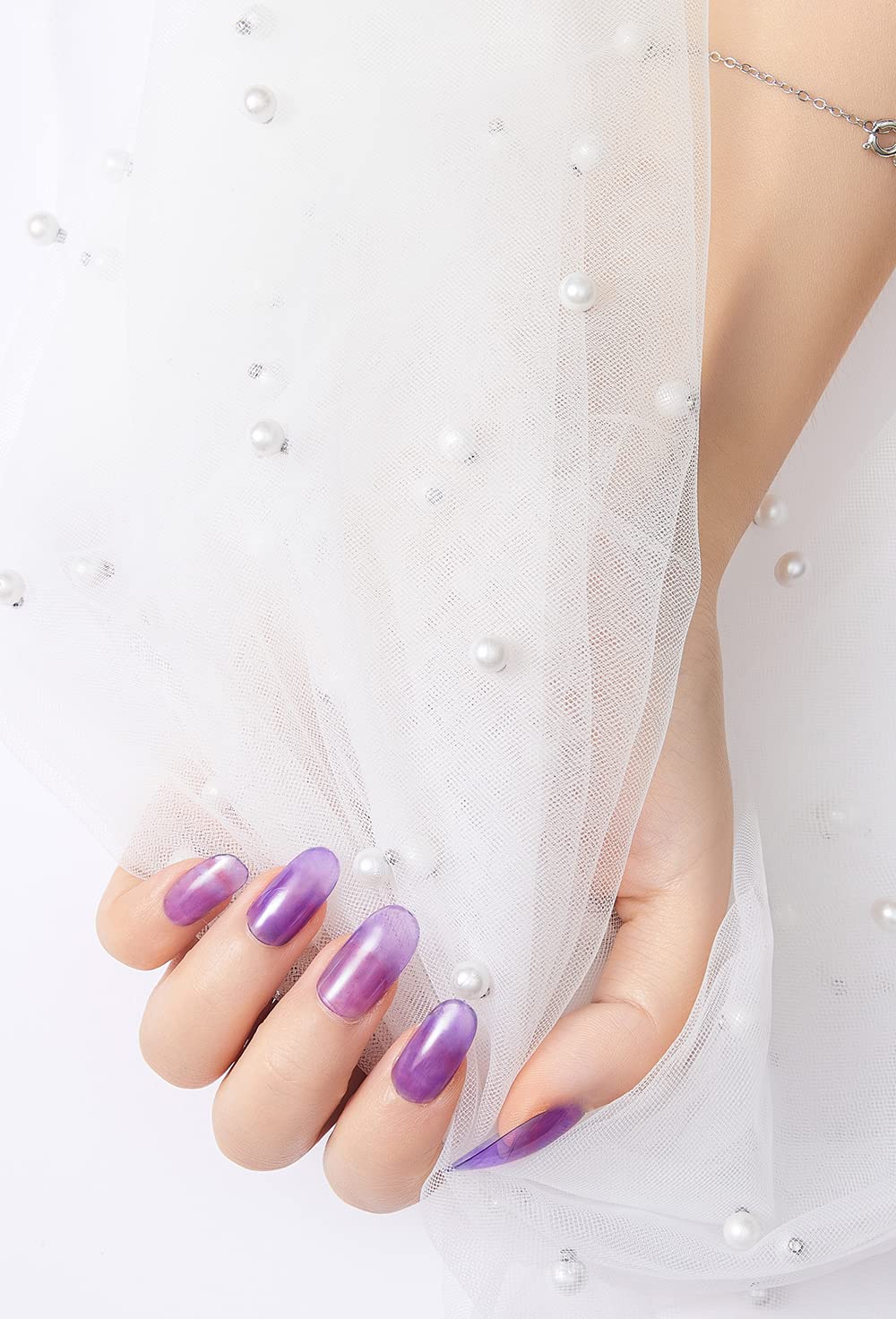Icy Translucent UV LED Gel Nail Polish - Glass Natural Colors, Cruelty-Free 15ml/0.5oz Jelly Gel Polish for Salon & Home Manicure | Perfect Gift for Women & Girls | Great for Nail Art, Parties, Weddings & Everyday Wear