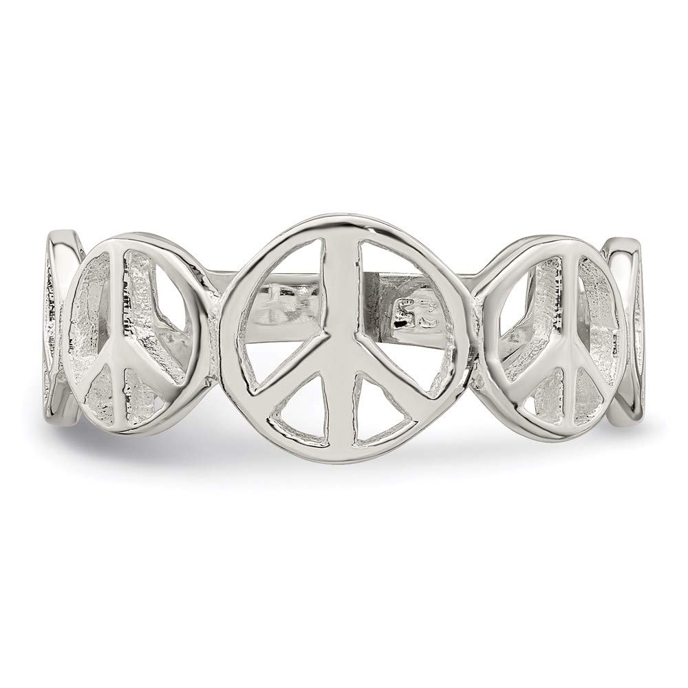 925 Sterling Silver Peace Ring for Women - Elegant Dainty Jewelry Gift for Her, Perfect for Anniversary, Birthday, Valentine's Day & Everyday Wear