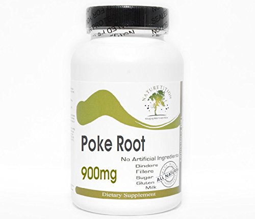 Poke Root 900mg - 180 Capsules | Natural Herbal Supplement | No Additives, Fillers, or Preservatives | Supports Immune System & Joint Health | for Daily Wellness & Detox