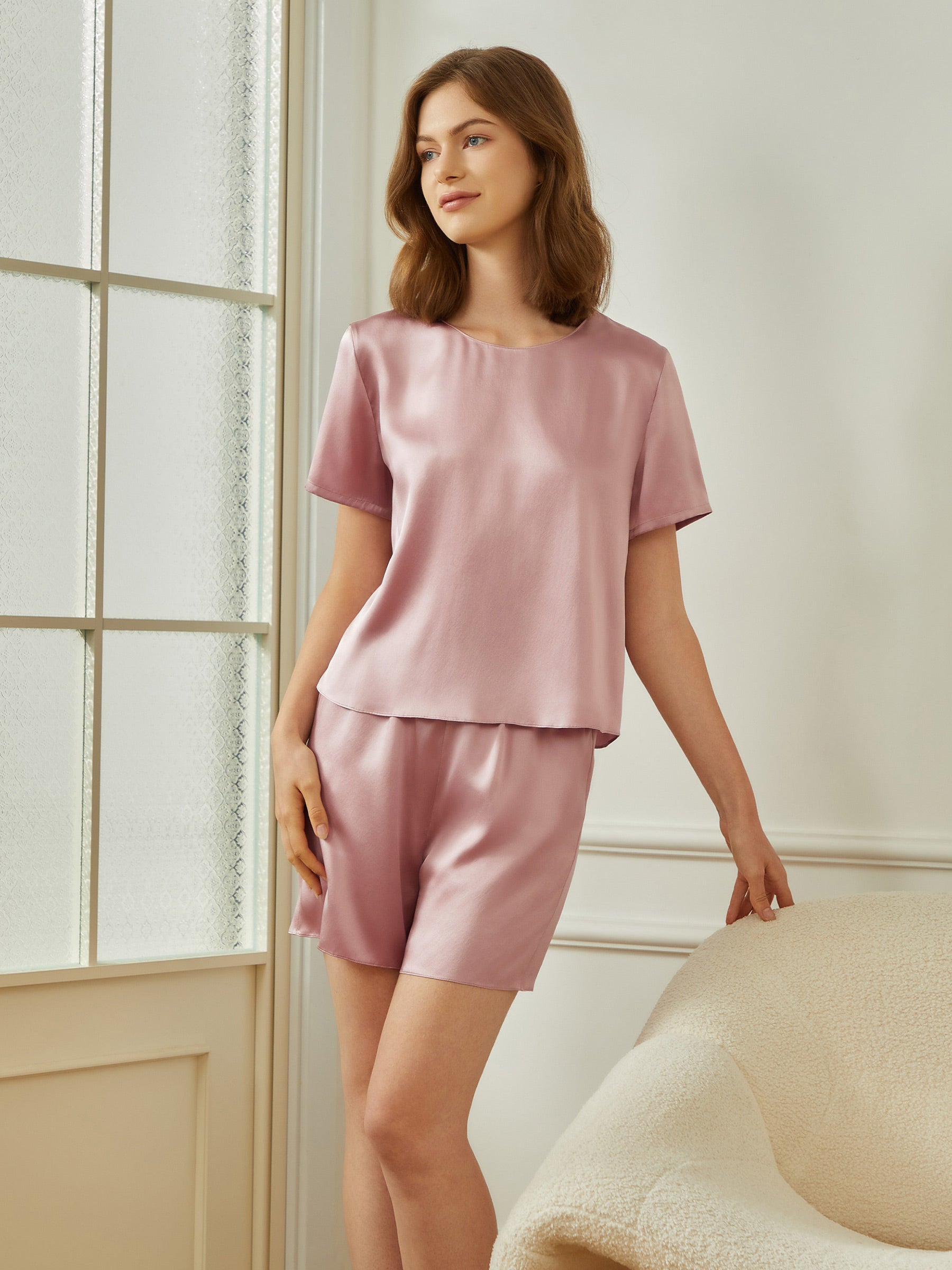 Yves Silk Sleep Pullover for Women - Soft & Breathable Silk Nightgown for Comfortable Sleep & Lounge Wear - Perfect for Bedtime, Relaxing at Home & Travel