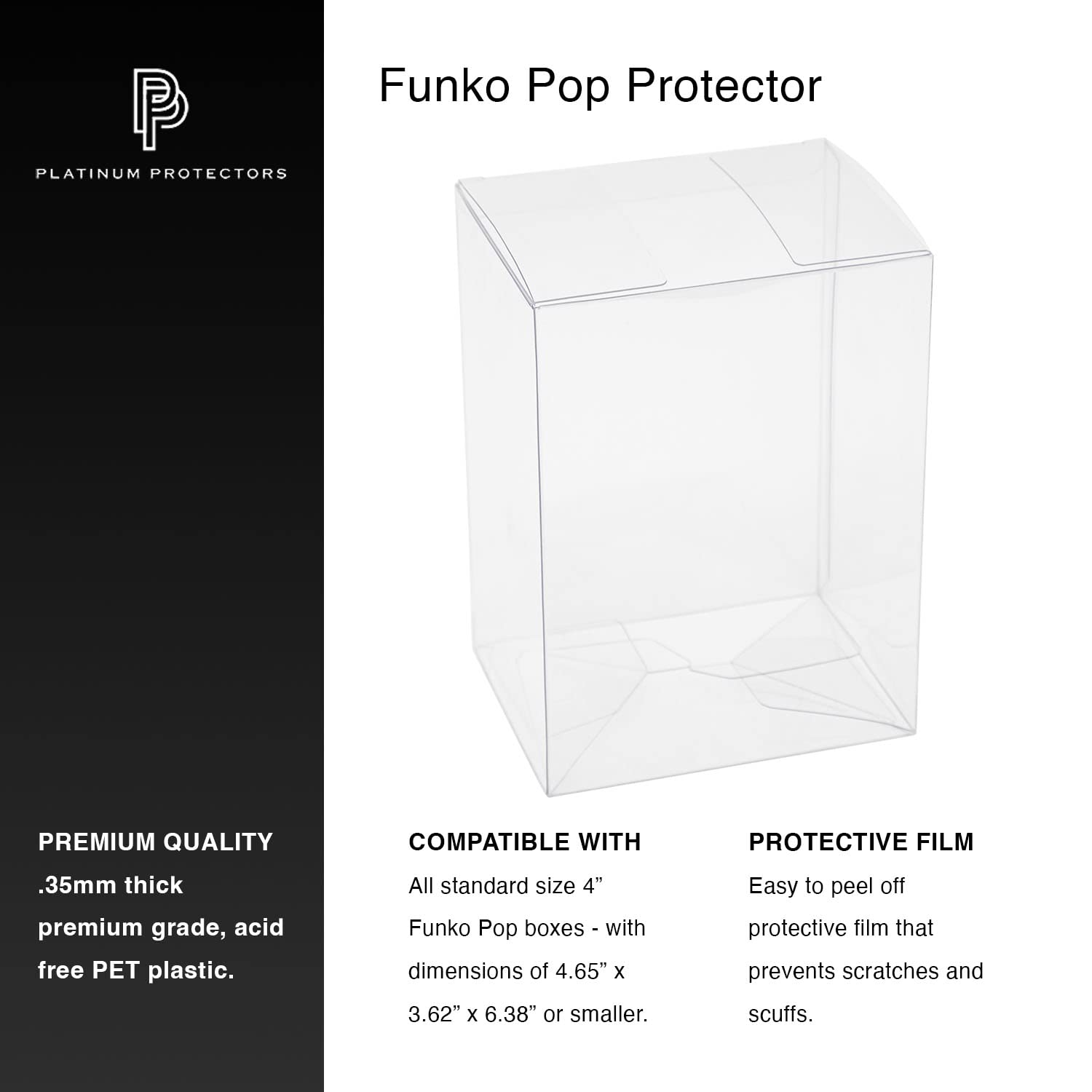 Pop Protector Case for 4 Inch Funko Pop Vinyl Figures - 20 Pack Clear Plastic Storage Box with Dust Protection - Perfect for Collectors, Display & Shelf Organization