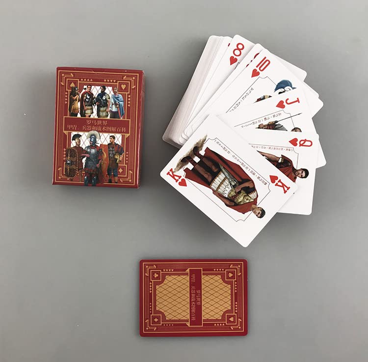 Ancient Rome Themed Playing Cards - 52 Poker Deck for Kids & Adults | Unique Roman Empire Design, Durable Card Game for Parties, Family Gatherings & Game Nights