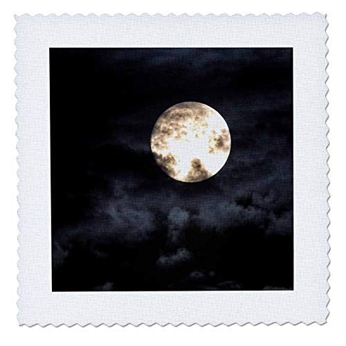 Digital Painting of a Moon in the Night Cloudy Sky
