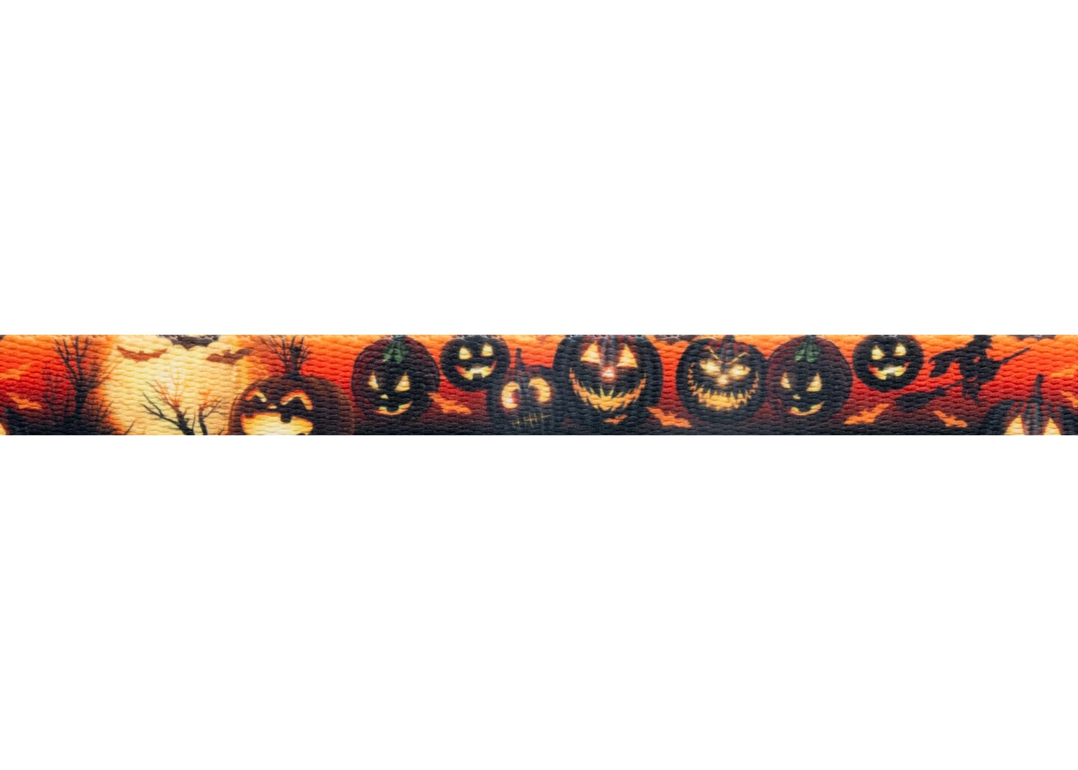 Country Brook Design - Midnight Fright Polyester Webbing for Dog Collars, Pet Leashes & DIY Crafts - Durable Halloween-Themed Nylon Strap for Costume Accessories and Sewing Projects