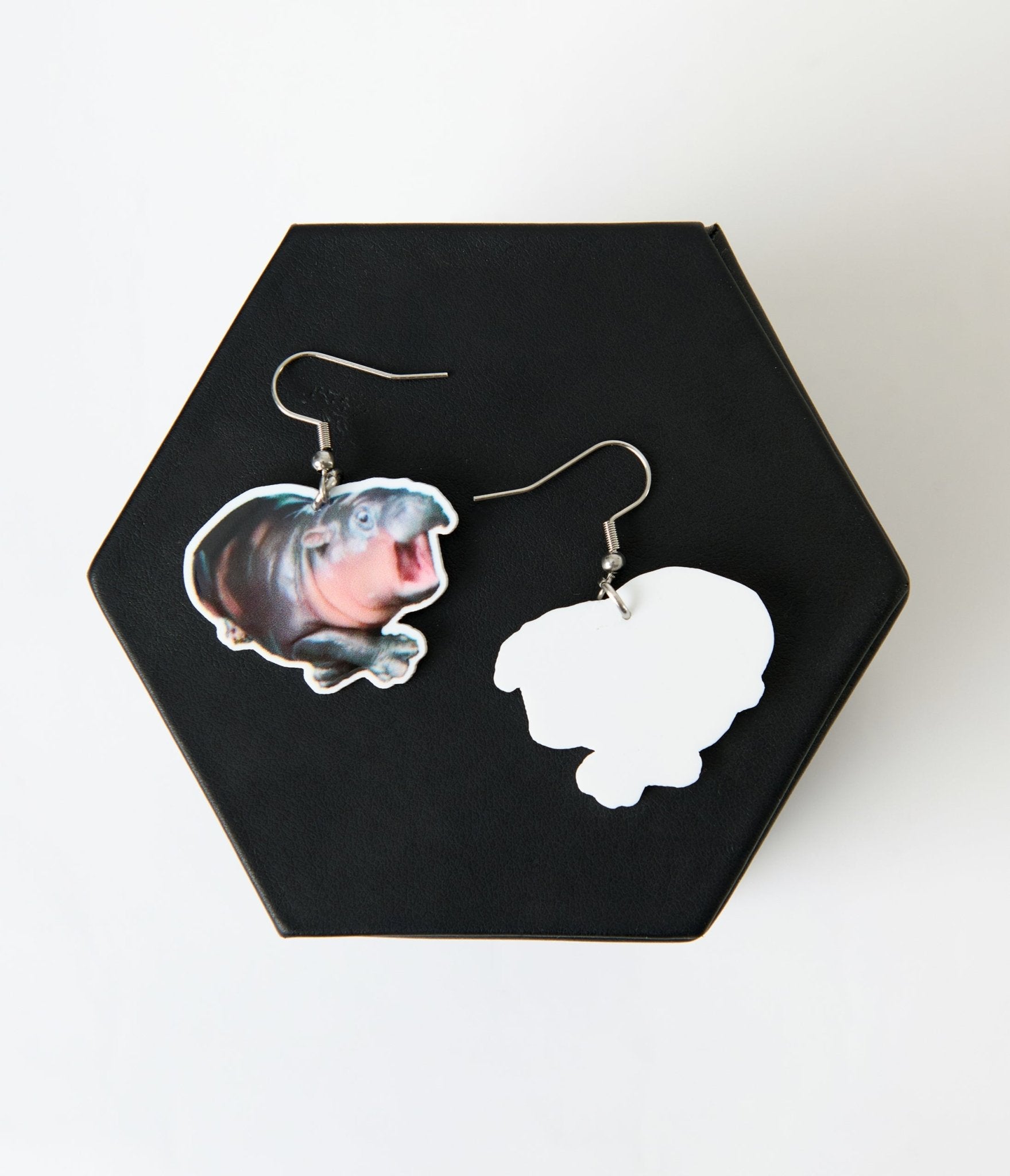 Stylish Moo Deng Hippo Animal Earrings for Women - Cute Gold Plated Dangle Jewelry for Casual Wear, Parties & Gifts