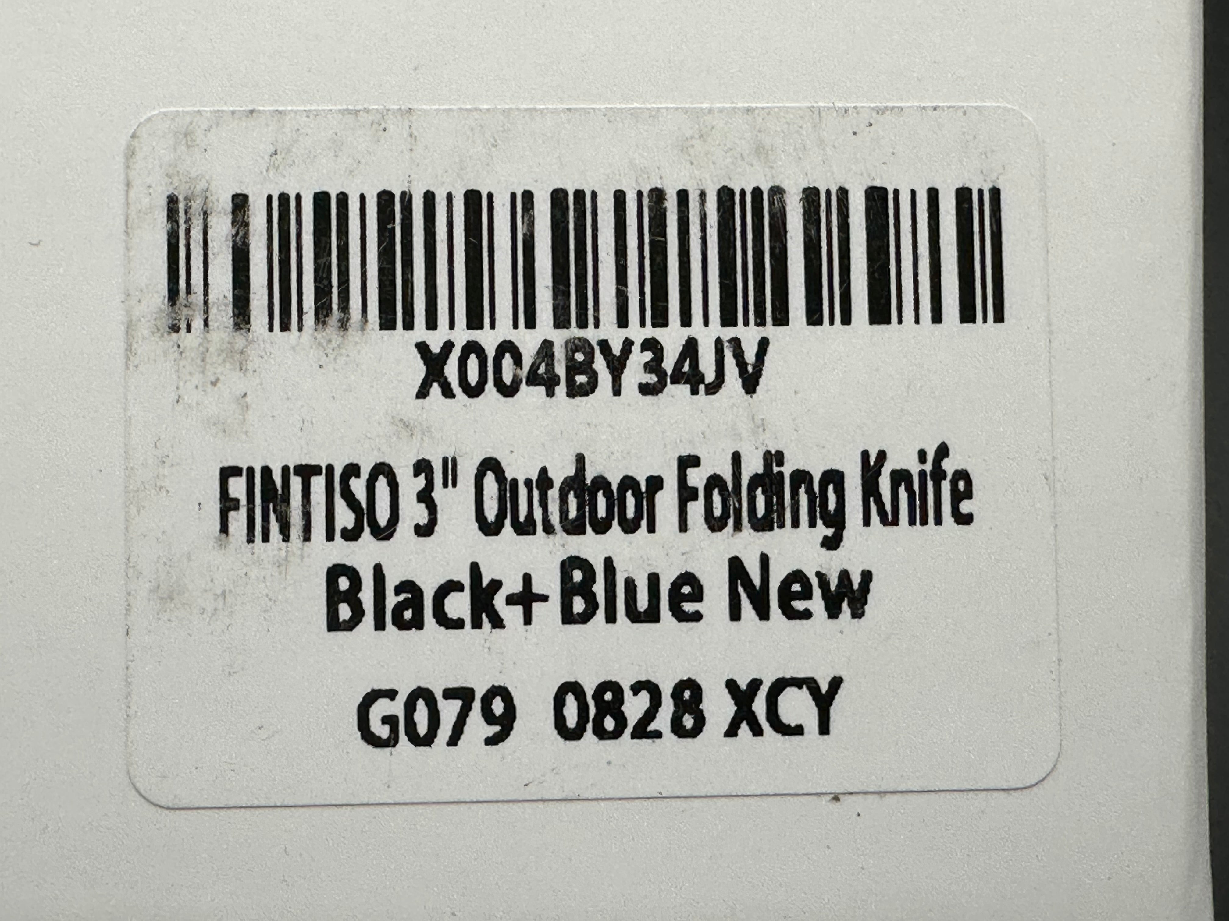 FINTISO Folding Pocket Knife with 14C28N Steel Blade & G10 Handle - Parrot Blue/Black - EDC, Camping, Hiking, Outdoor Survival Gear