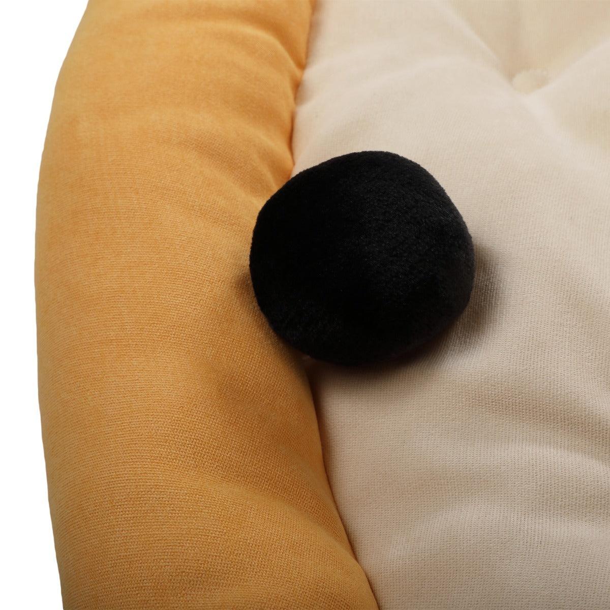 Expandable Cat Tunnel with Cushioned Bed & Teaser Balls - Interactive Play & Nap Space for Indoor Cats - Yellow Pet Nest with Zipper Connection - Feline Toys & Comfort Supplies for Kittens & Adult Cats