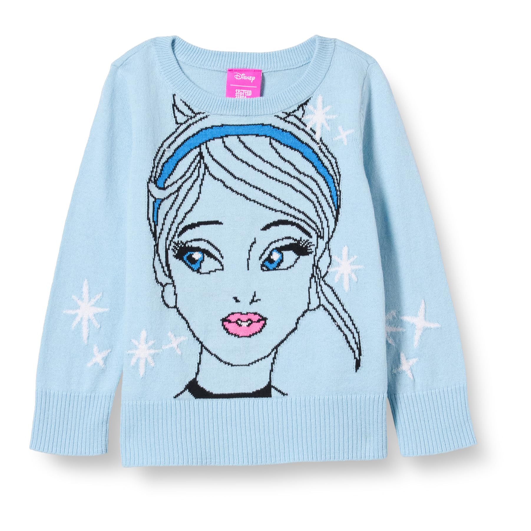 Disney Marvel Star Wars Frozen Princess Girls & Toddlers' Pullover Knit Sweater | Cute Cartoon Character Hoodie for Kids | Perfect for School, Playdates & Family Outings