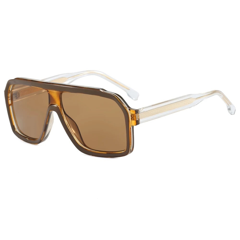 Leah Retro Oversized Aviator Sunglasses for Women - Vintage Polarized UV Protection - Perfect for Driving, Beach & Outdoor Activities