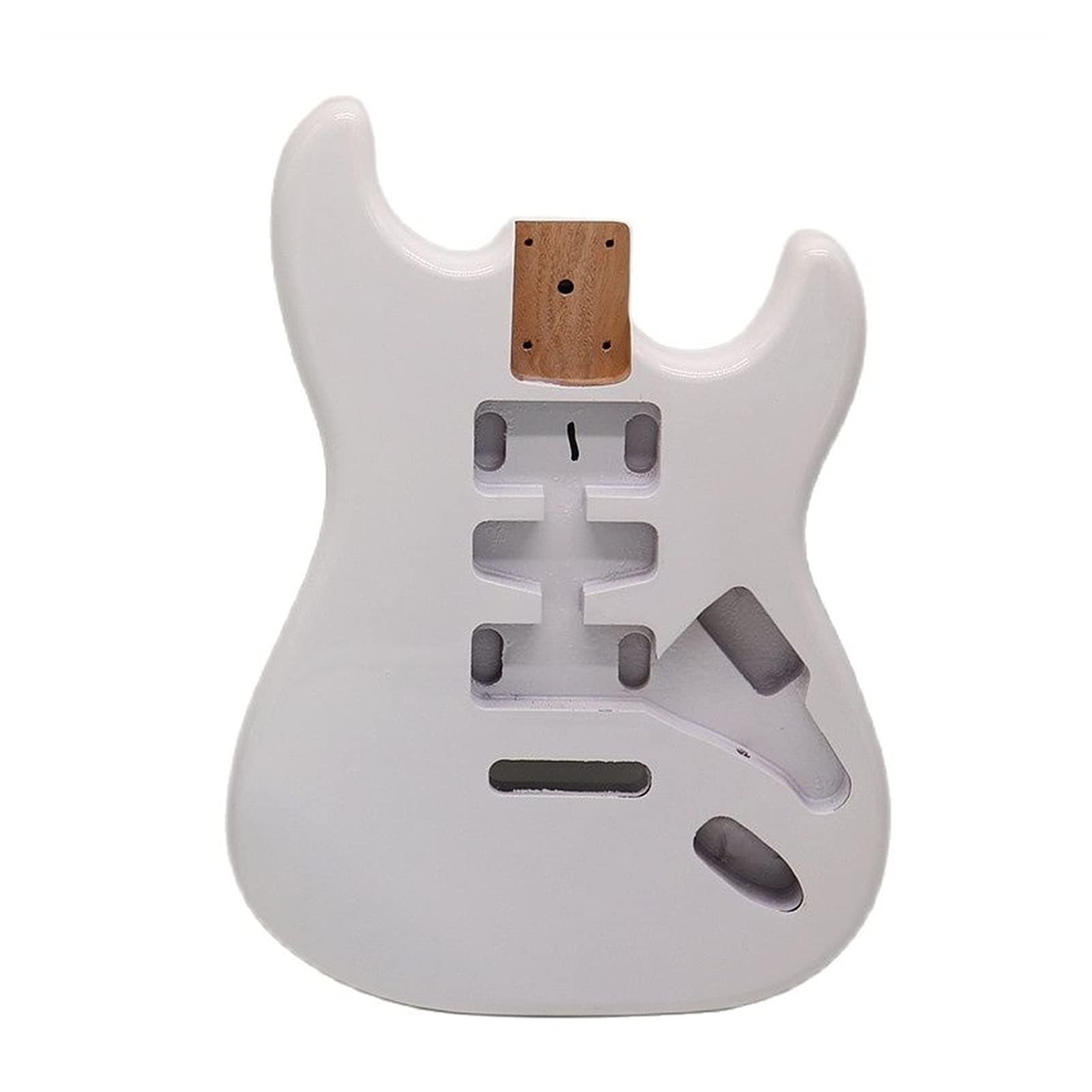 Unfinished White ST Style Electric Guitar Body Kit - Poplar Wood, High Gloss Finish, 5.7cm Pocket Width, Handcrafted for DIY Guitar Building | Perfect for Custom Electric Guitar Projects & Luthier Workshops