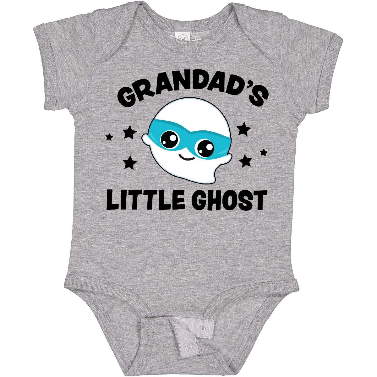 Inktastic Cute Grandad's Little Ghost with Stars Baby Bodysuit - Adorable Halloween Outfit for Infants & Toddlers - Perfect for Family Photos, Trick-or-Treating & Spooky Celebrations