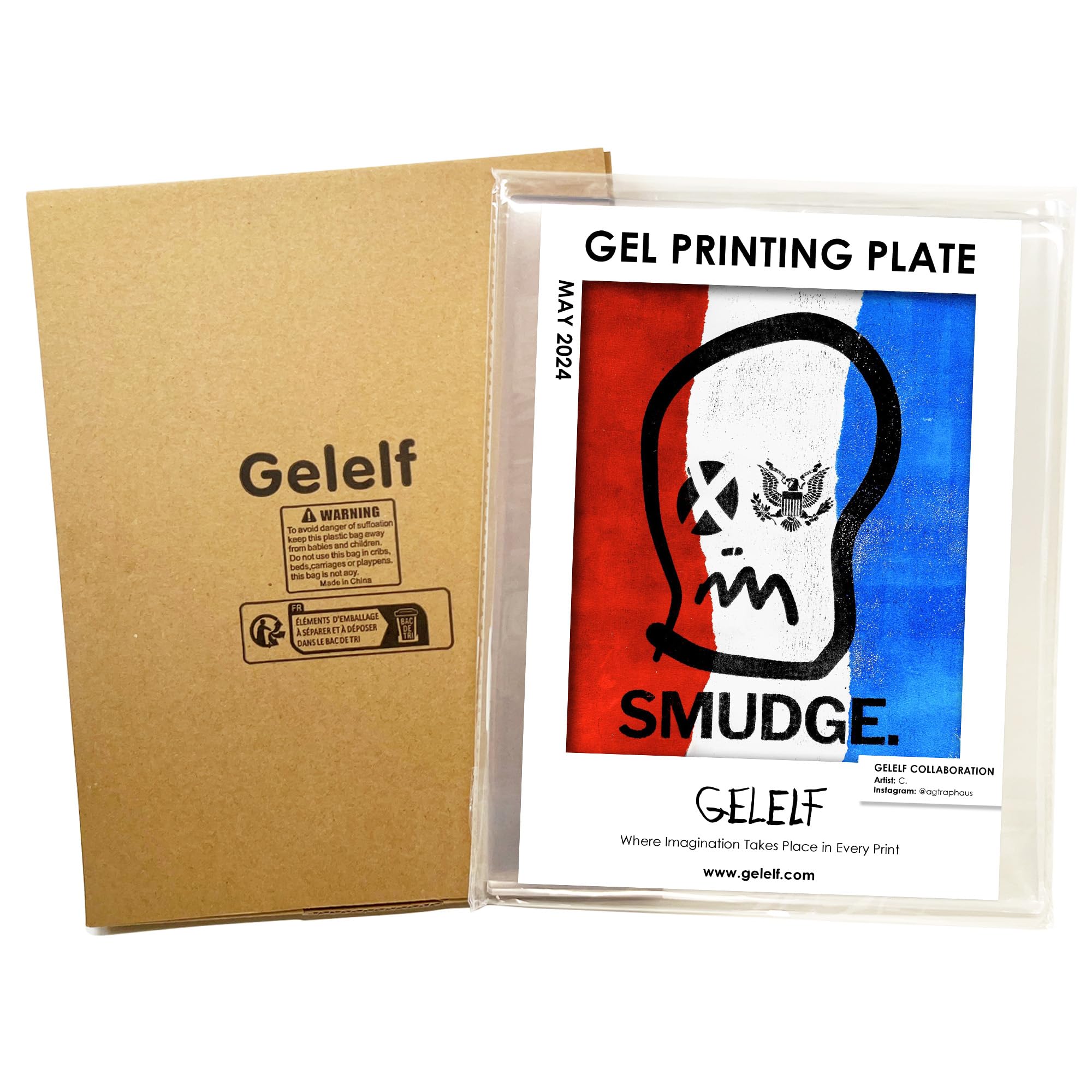 GELELF Upgraded Gel Printing Plate for Gel Printing Art - A2 Size 16