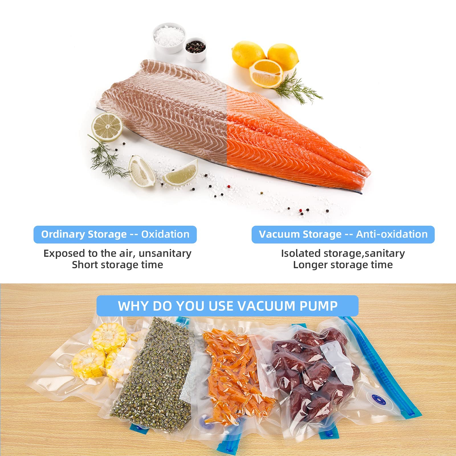 Premium Reusable Vacuum Sealer Bags - 30 Pack BPA Free Sous Vide Bags with 6 Sealing Clips (13.4x10.2 Inch) | Airtight Food Storage for Meal Prep, Freezing & Sous Vide Cooking