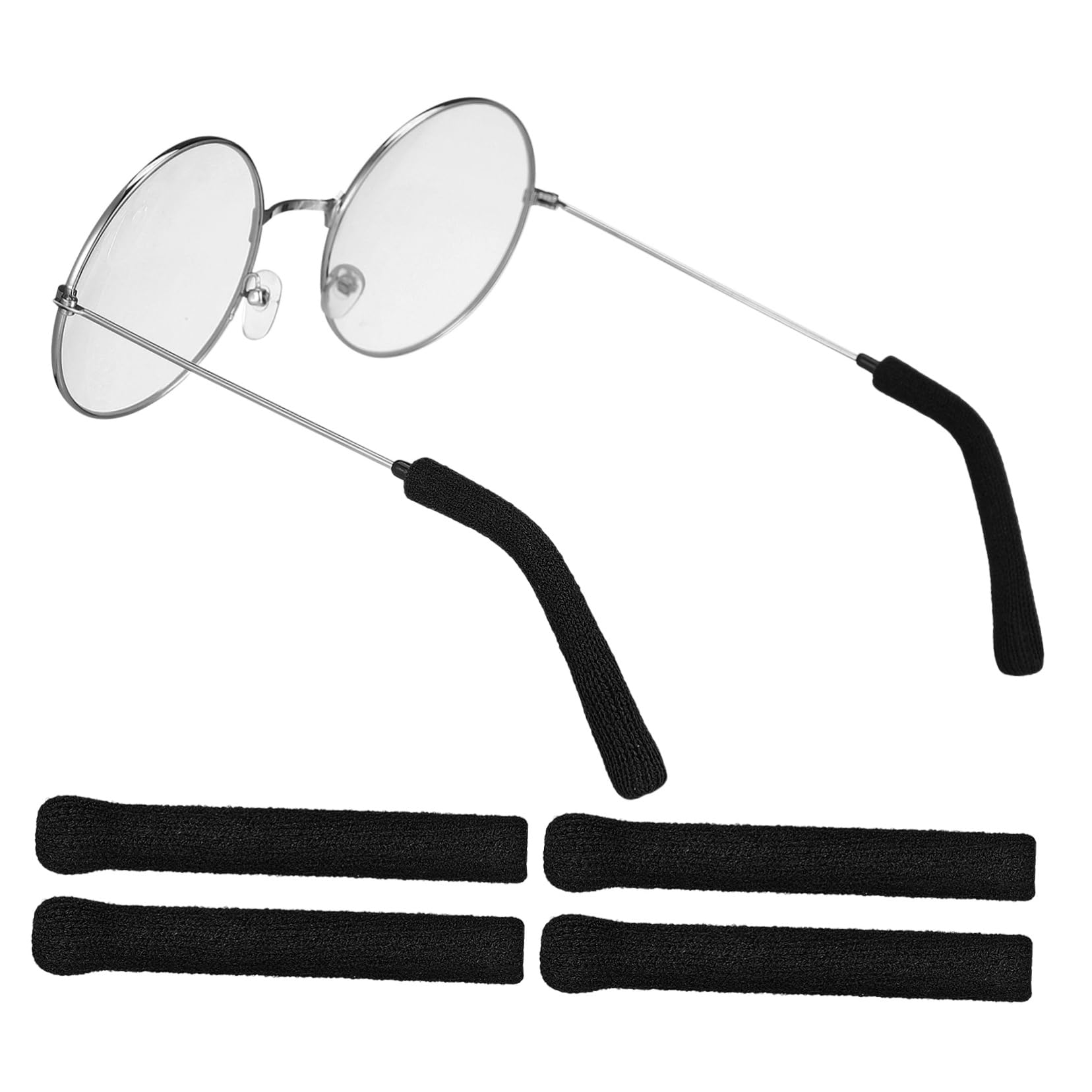 TOVINANNA 10 Pairs Anti-Slip Glasses Grips - Comfortable Behind the Ear Covers for Eyeglasses & Sunglasses - Soft Silicone Ear Pads Accessories - Perfect for Reading, Driving & Daily Wear