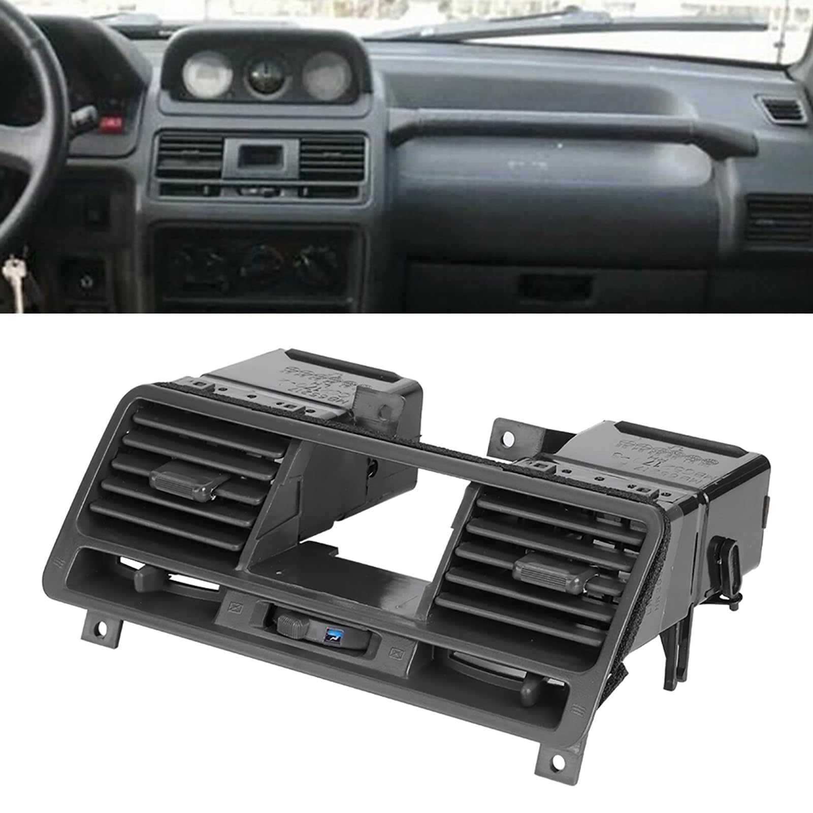 Aramox MR308038 ABS Instrument Panel Dashboard Air Vent Grill for Mitsubishi Pajero Montero Shogun V31 V32 V33 - Black Replacement AC Outlet Vent Housing | Perfect for Car Interior Upgrade & Climate Control System Repair