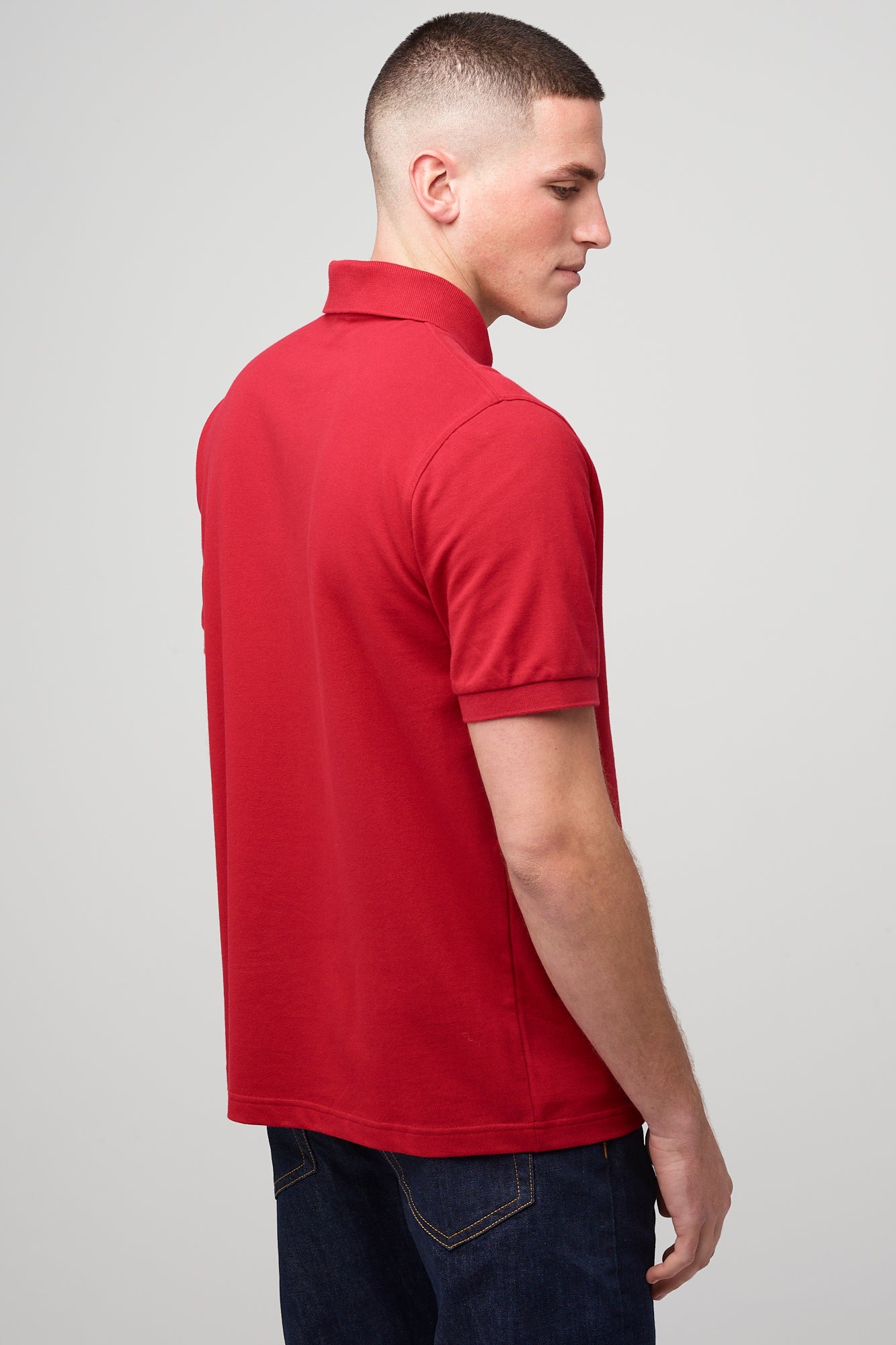 Men's Short Sleeve Polo Shirt - Breathable Cotton, Slim Fit, Casual & Business Wear (Crimson Red) - Perfect for Golf, Office, and Summer Outings