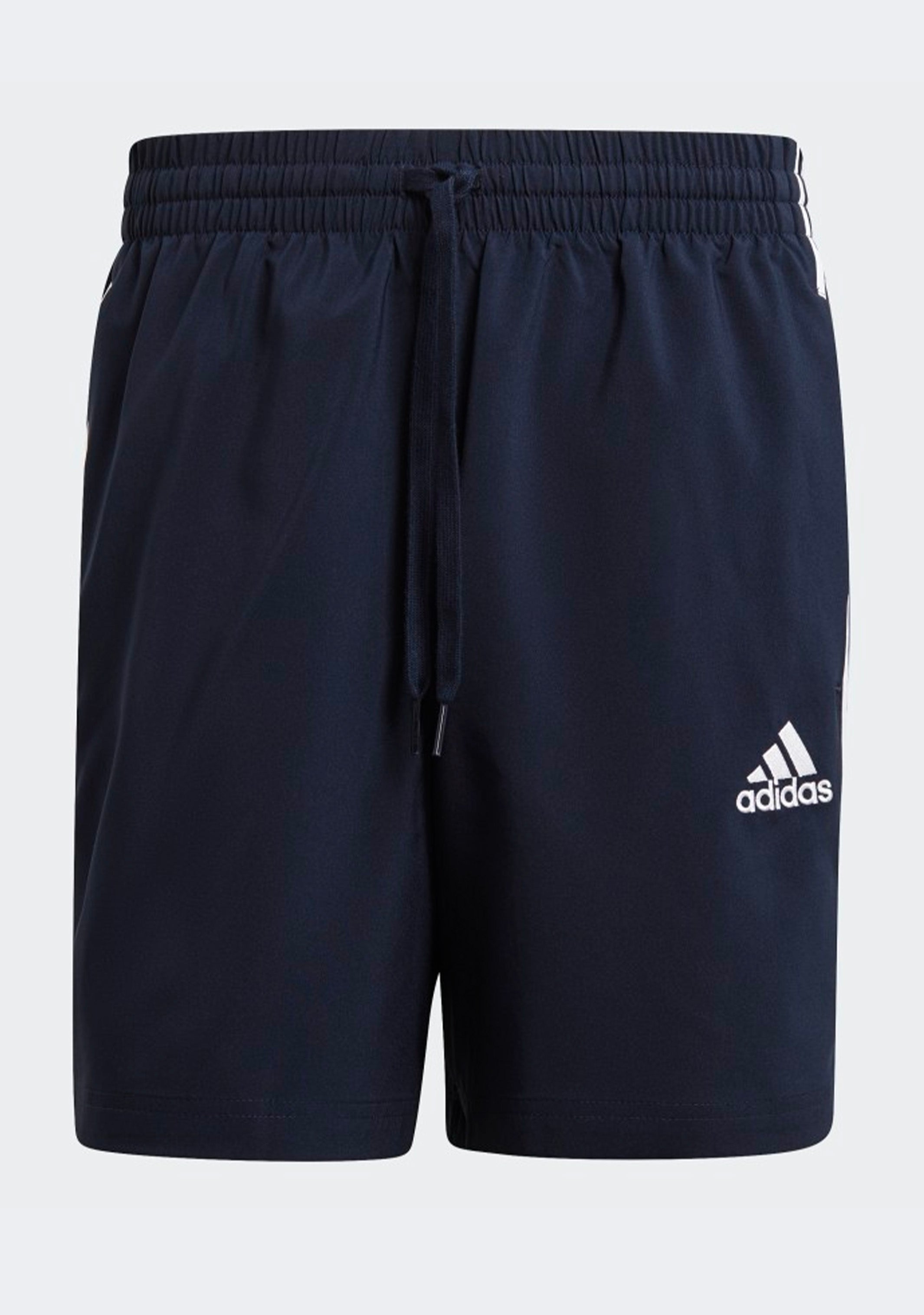 Adidas Men's Aeroready Essentials 3-Stripe Chelsea Shorts - Navy Blue Athletic Shorts for Running, Gym & Casual Wear