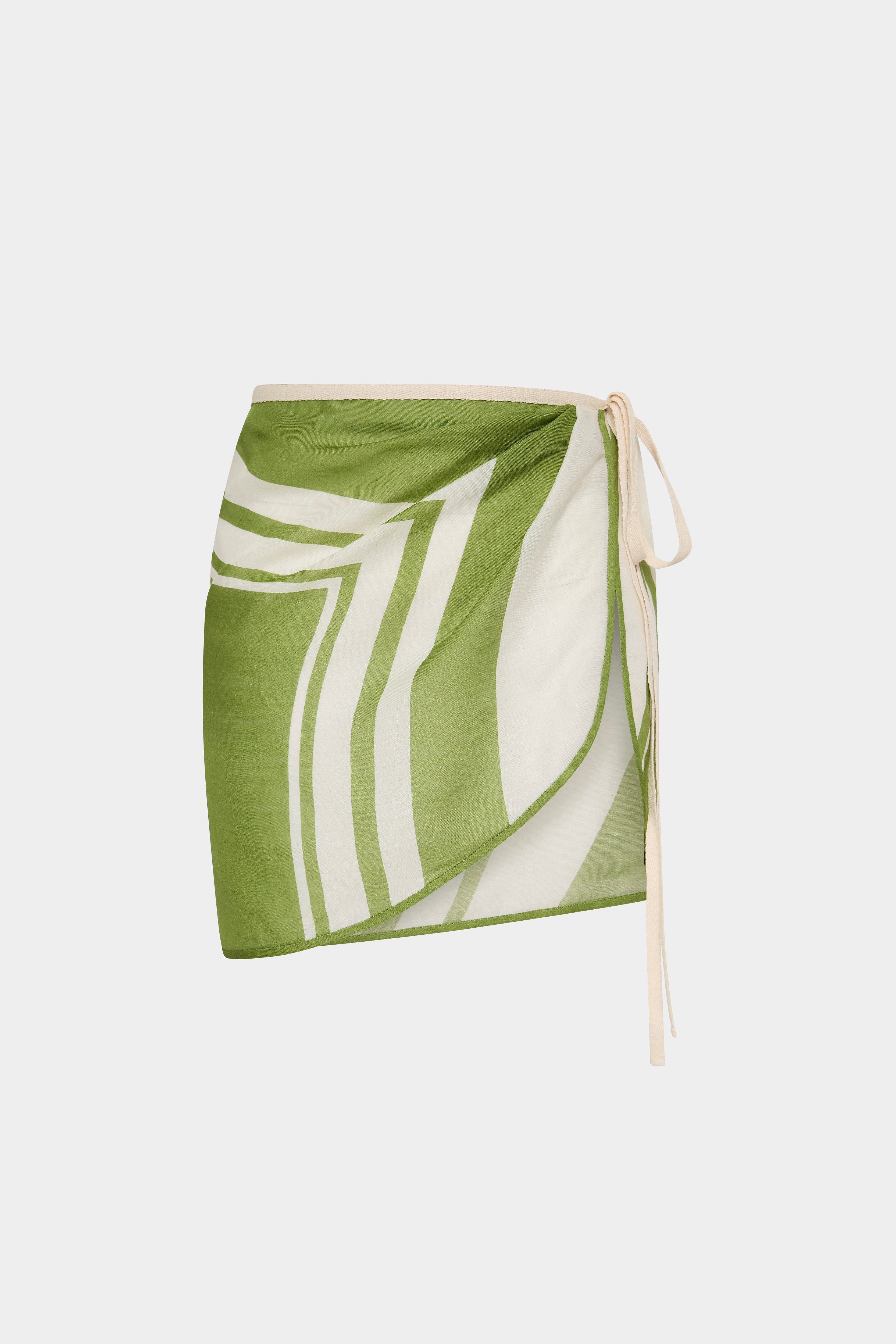 Carlo Sarong Milano Verde - Stylish and Comfortable Women's Wrap Skirt for Beach, Vacation, and Summer Outfits