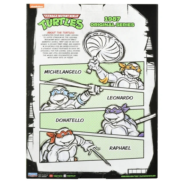 Teenage Mutant Ninja Turtles 1987 Original Series Action Figure 4-Pack Set - Collectible TMNT Toys for Kids & Adults, Perfect for Display, Play, and Nostalgic Gift Giving