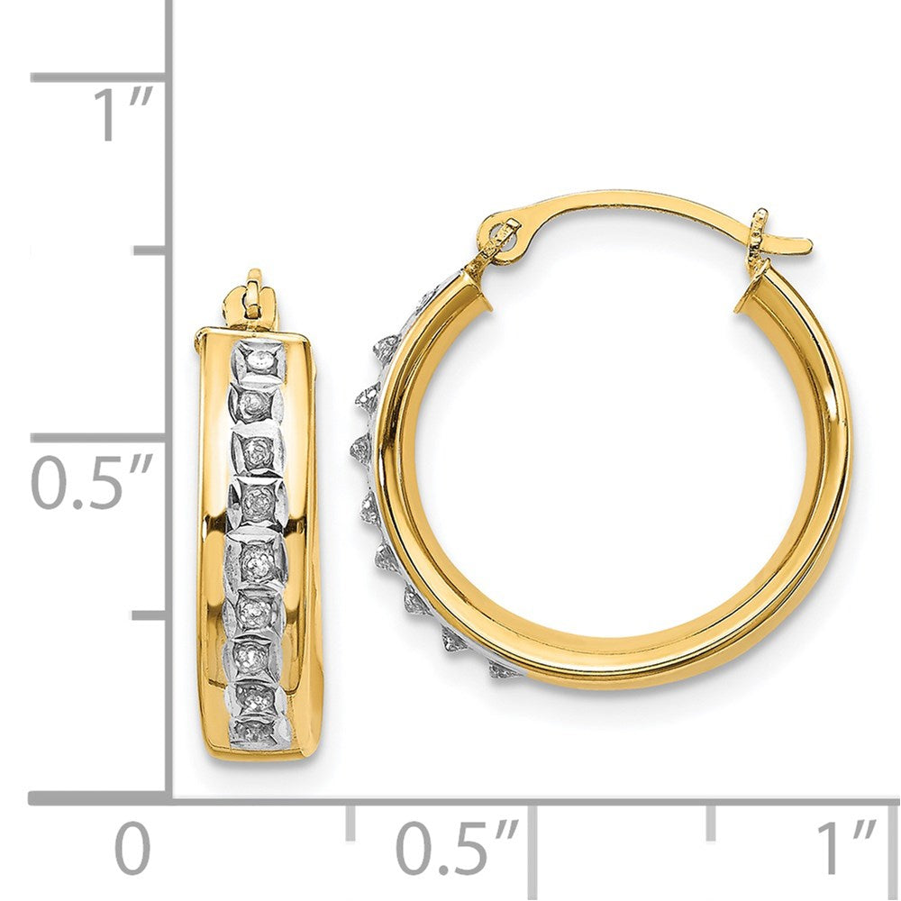 Gold Diamond Round Hoop Earrings DF143 – Elegant Jewelry for Women, Perfect for Parties, Weddings & Everyday Wear