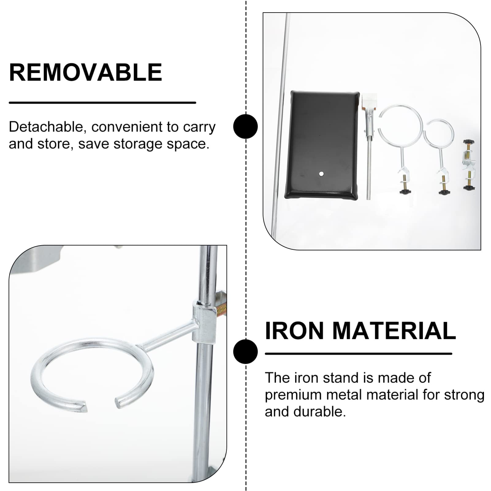 1pc Iron Stand Metal Rack for Laboratory - Heavy Duty Support Stand Rod with Clamp | Lab Equipment Kit, Retort Stand & Essential Supplies | Perfect for Chemistry Experiments, School Labs & Scientific Research