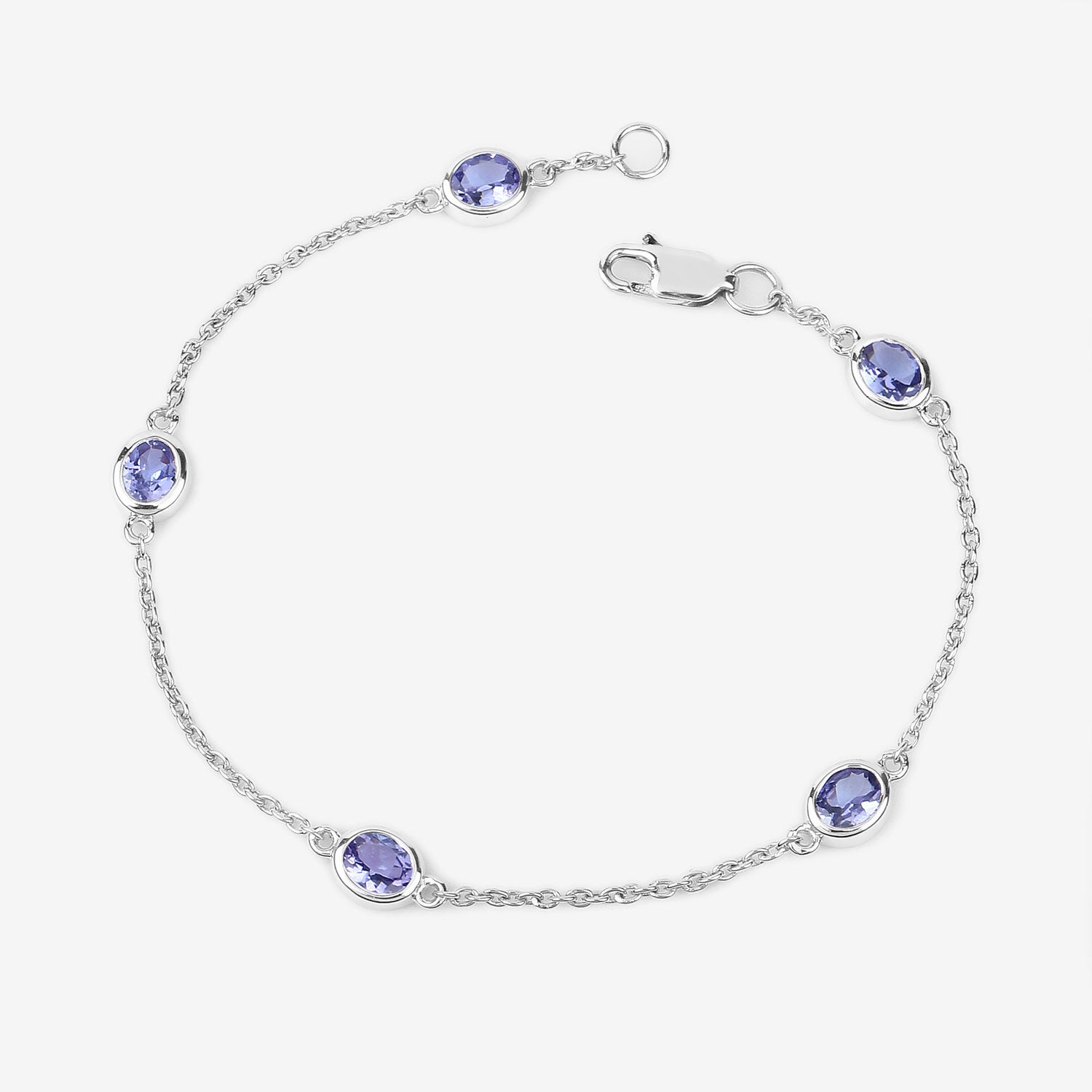 Authentic Tanzanite Beaded Bracelet - Genuine Purple Tanzanite Jewelry for Women - Elegant Stretch Bracelet for Everyday Wear & Special Occasions