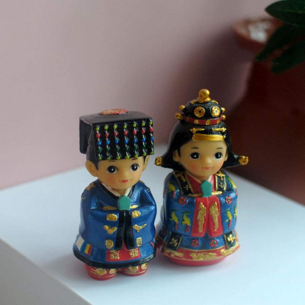 Korean Hanbok Doll - Traditional Wedding Figurine for Home & Restaurant Decor