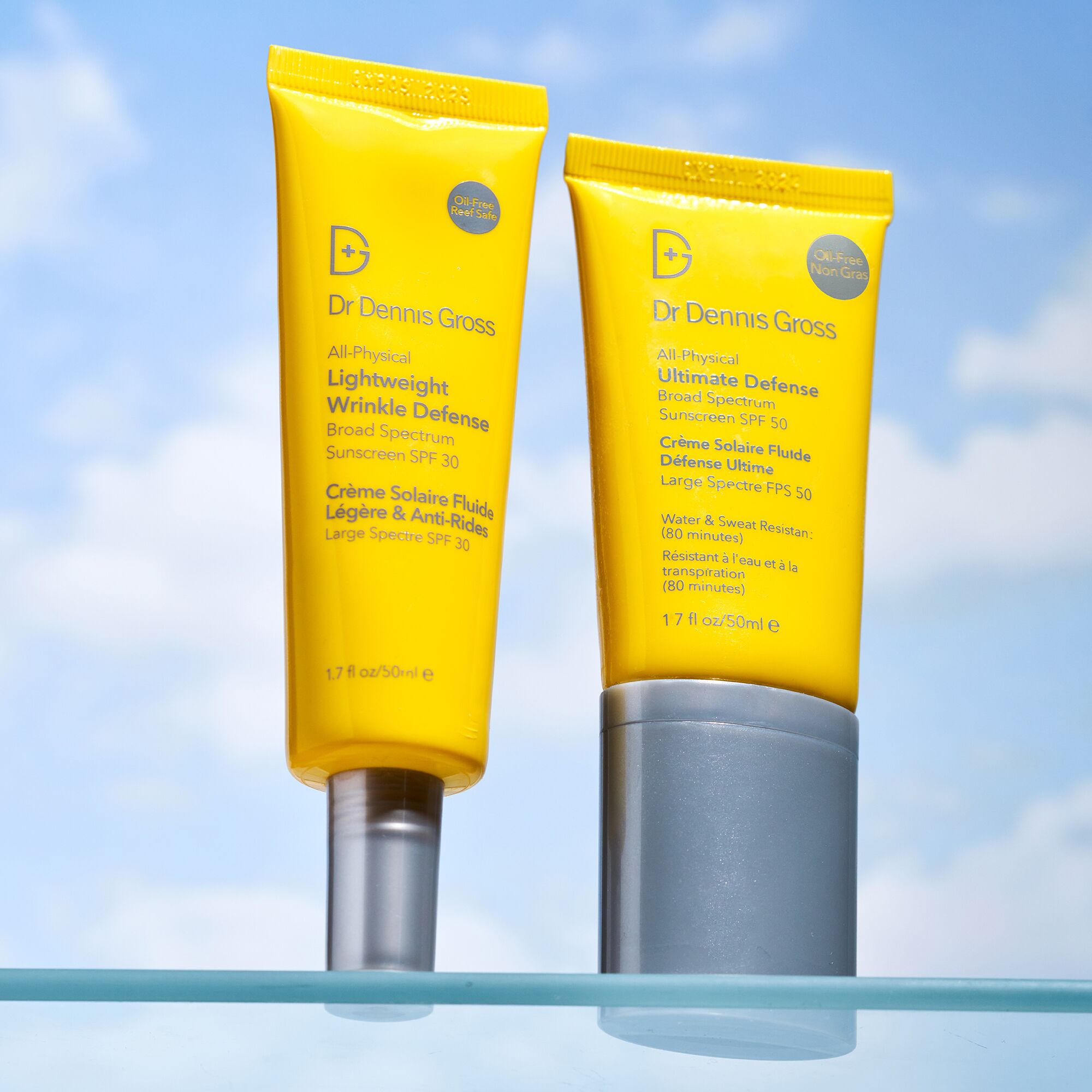 Dr. Dennis Gross All Physical Ultimate Defense Broad Spectrum SPF 50 Sunscreen - Oil-Free Mineral Face Sunscreen for Sensitive Skin, Daily UV Protection for Face & Body, Perfect for Outdoor Activities & Beach Days