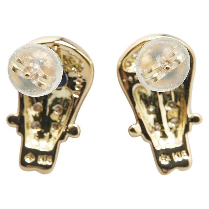 18K Yellow Gold Sapphire and Diamond Stud Earrings for Women – Elegant Gift for Birthday, Anniversary & Special Occasions