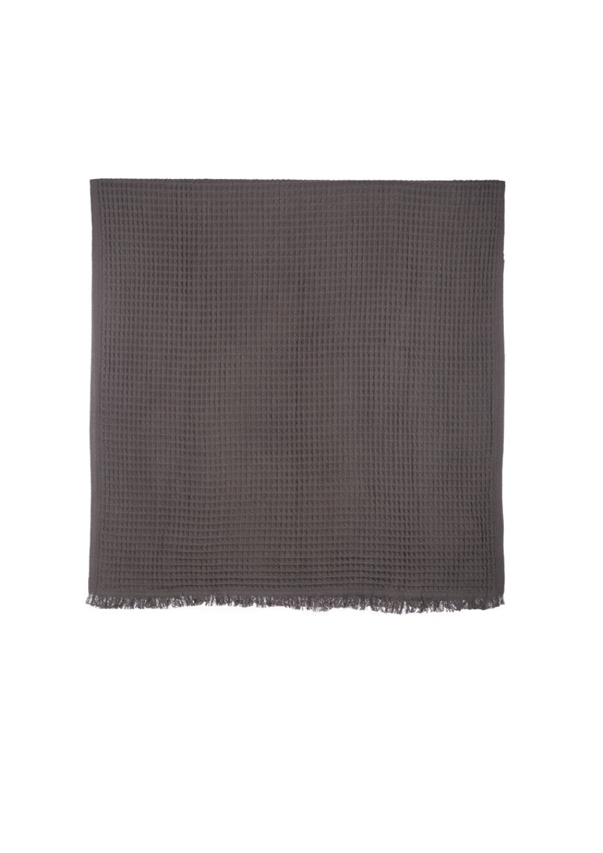 Premium Waffle Weave Charcoal Turkish Towels - Set of 2 | Ultra Absorbent Quick-Dry Bath & Beach Towels for Spa, Pool, Yoga & Travel
