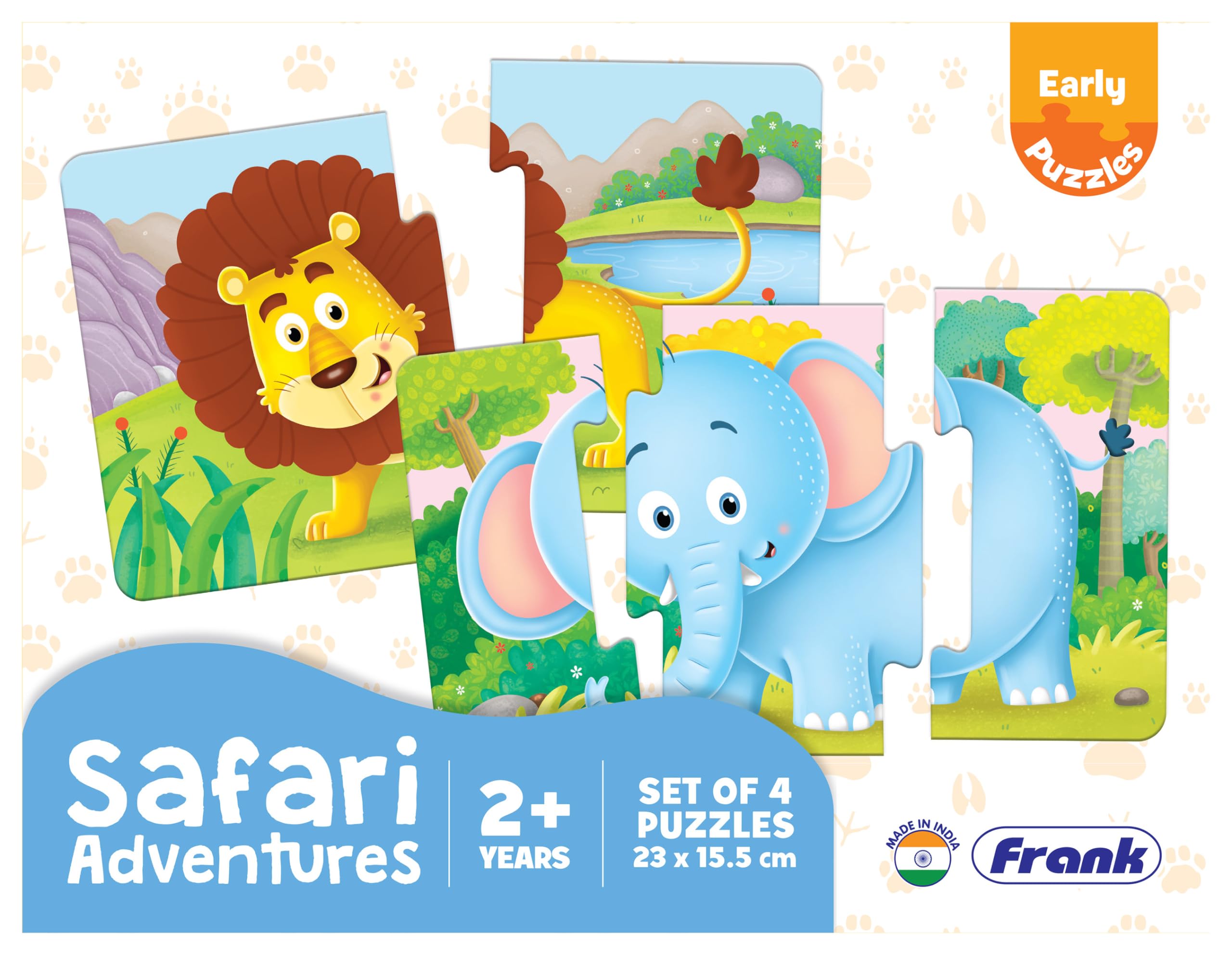 Frank Safari Puzzle Set for Kids - Early Learning Educational Toys for Ages 2+ | Playtime & Travel Fun