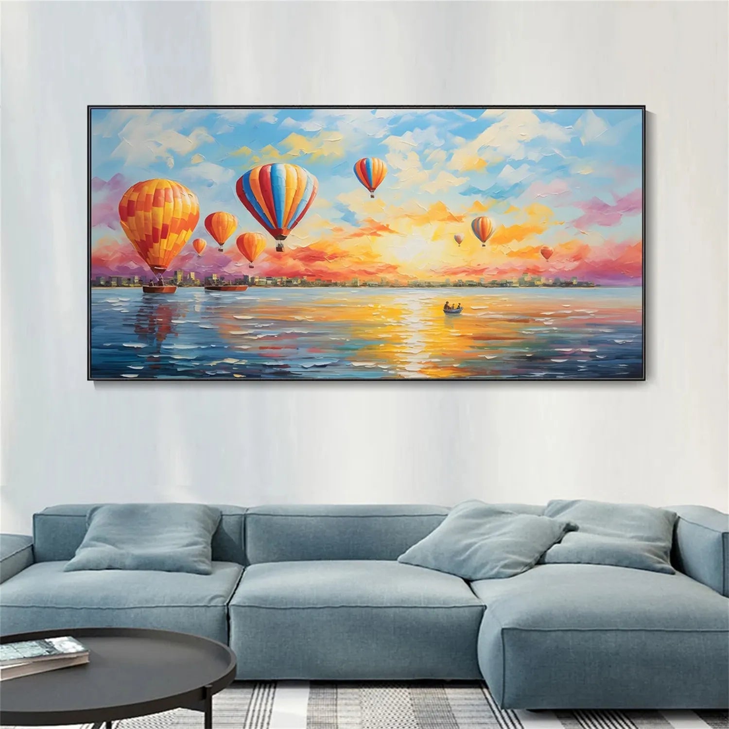 Ocean And Sky Painting #OS 167 - Stunning Seascape Wall Art for Home & Office Decor - Perfect for Living Room, Bedroom or Beach House