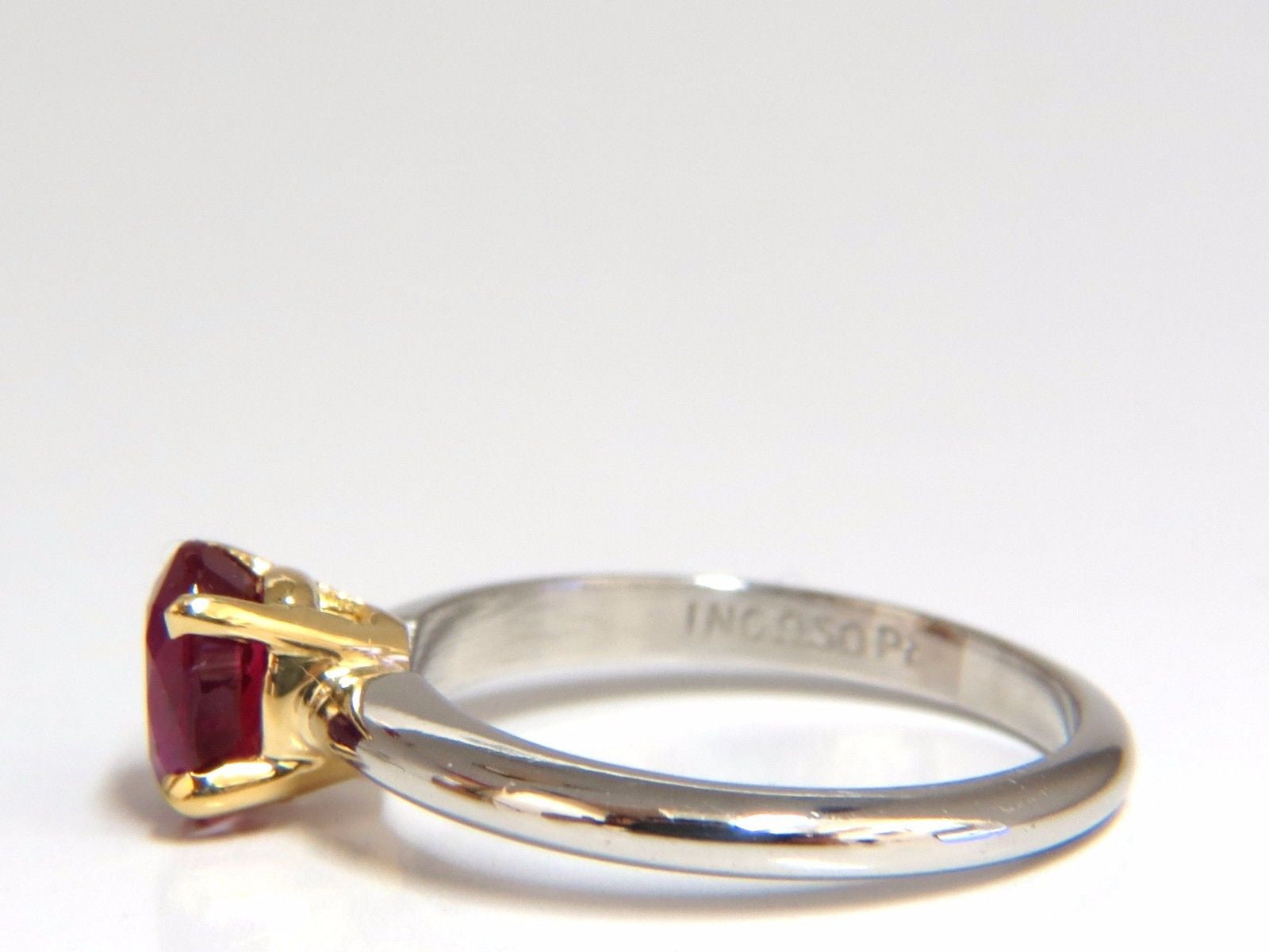 GIA Certified 1.23 Carat Natural Ruby Engagement Ring in 18K Gold or Platinum - Perfect for Proposals, Anniversaries & Special Occasions